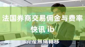 法国券商交易佣金与费率快讯 ib